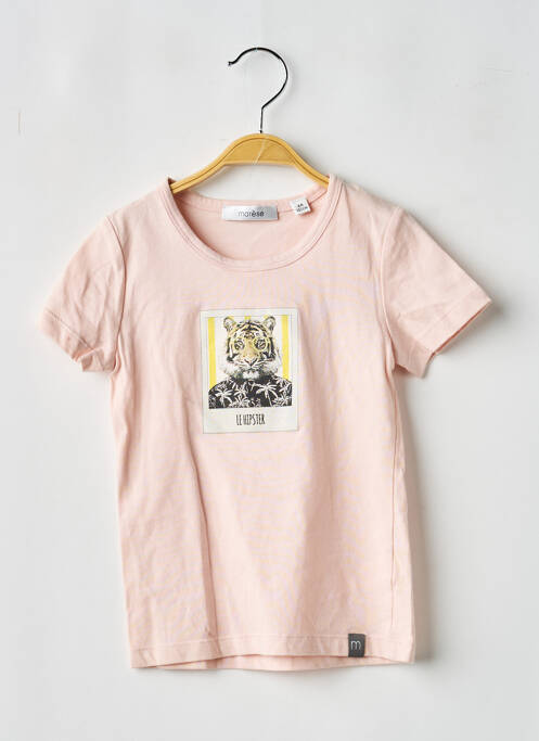 Tricou elasticitate mâneci scurte roz MARESE fille