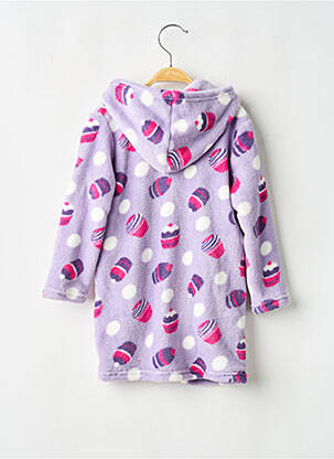 Halat de baie buzunare violet LILOU SECRET fată
