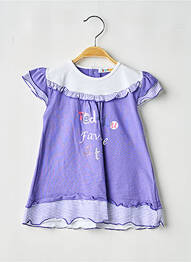 Rochie midi mâneci scurte mâneci scurte violet TEDDY LU fată