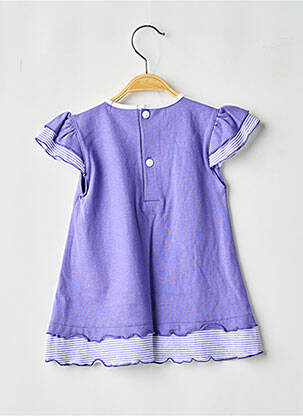 Rochie midi mâneci scurte mâneci scurte violet TEDDY LU fată