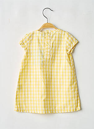 Rochie midi mâneci scurte mâneci scurte galben MINI POUCE fată