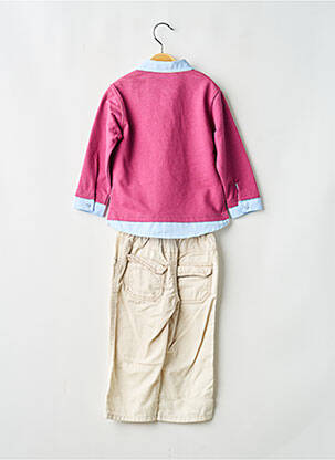 Set pantaloni talie elastică bej TEDDY LU băiat