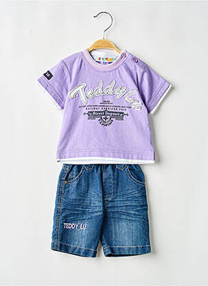 Set șort albastru TEDDY LU băiat