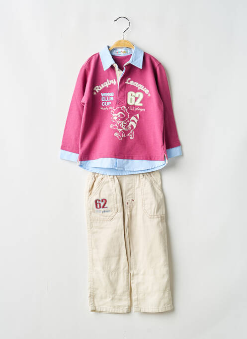 Set pantaloni bej TEDDY LU băiat