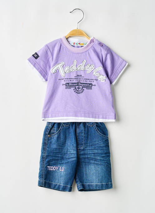 Set șort albastru TEDDY LU băiat