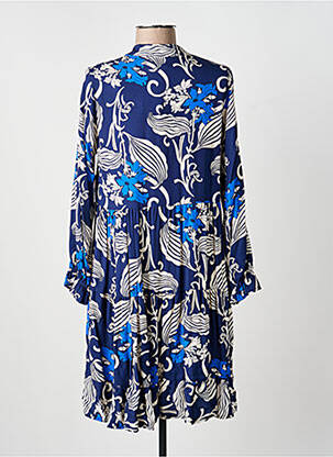 Rochie scurtă mâneci lungi mâneci lungi albastru COULEURS DU TEMPS femeie