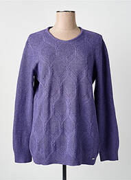 Pulover țesătură melanj mâneci lungi violet MCM femeie