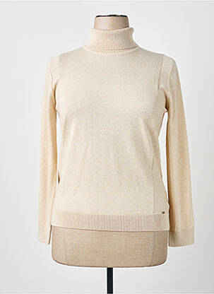 Pulover cu guler înalt bej MCM femeie