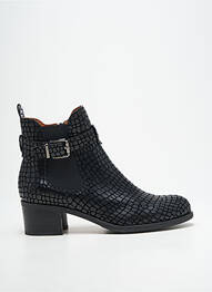 Botine/ghete țesătură satinată toc de 4 la 6 cm negru MAM'ZELLE femme