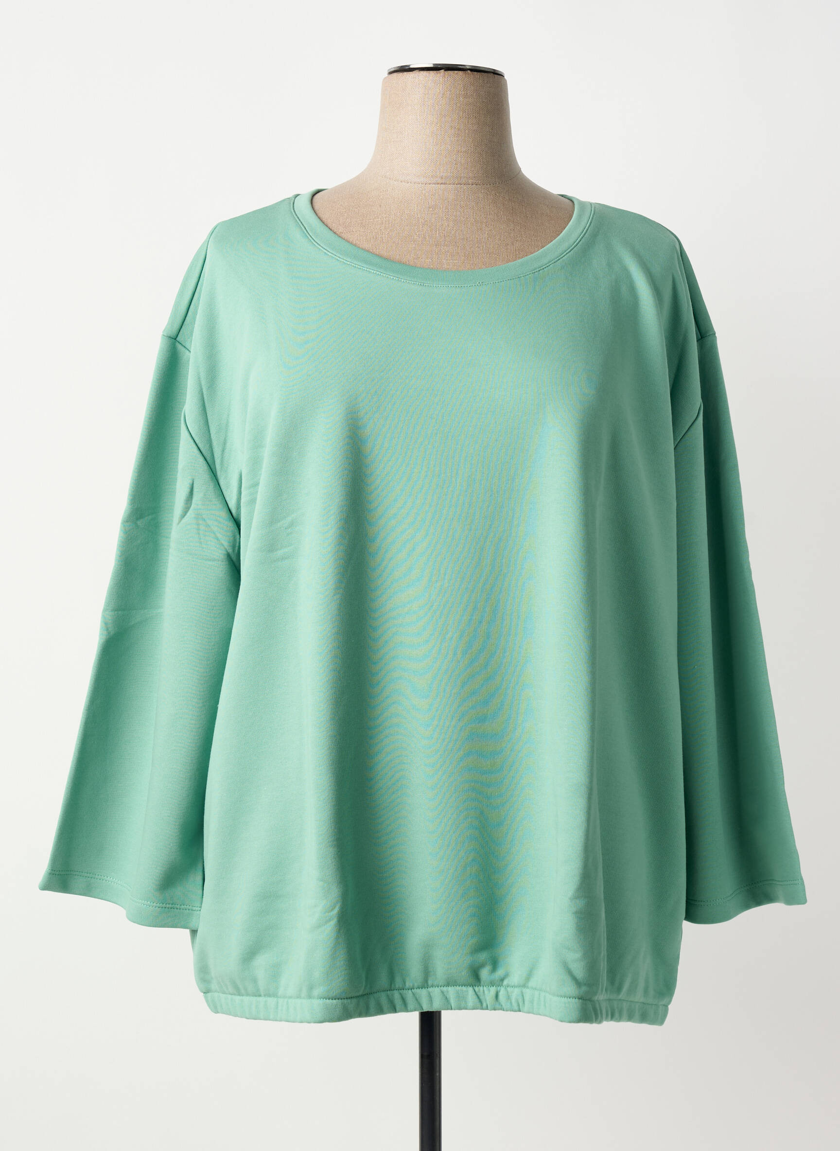 Hanorac țesătură jersey mâneci lungi verde SHEEGO femeie
