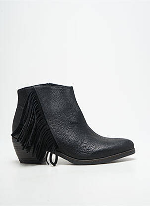 Botine/ghete material neted toc de 4 la 6 cm negru LA FEE MARABOUTEE femeie