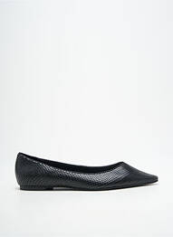 Balerine țesătură satinată toc plat până la 3 cm negru WHAT FOR femme