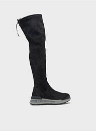 Cizme peste genunchi vârf rotund toc de 4 la 6 cm negru LIU JO femme