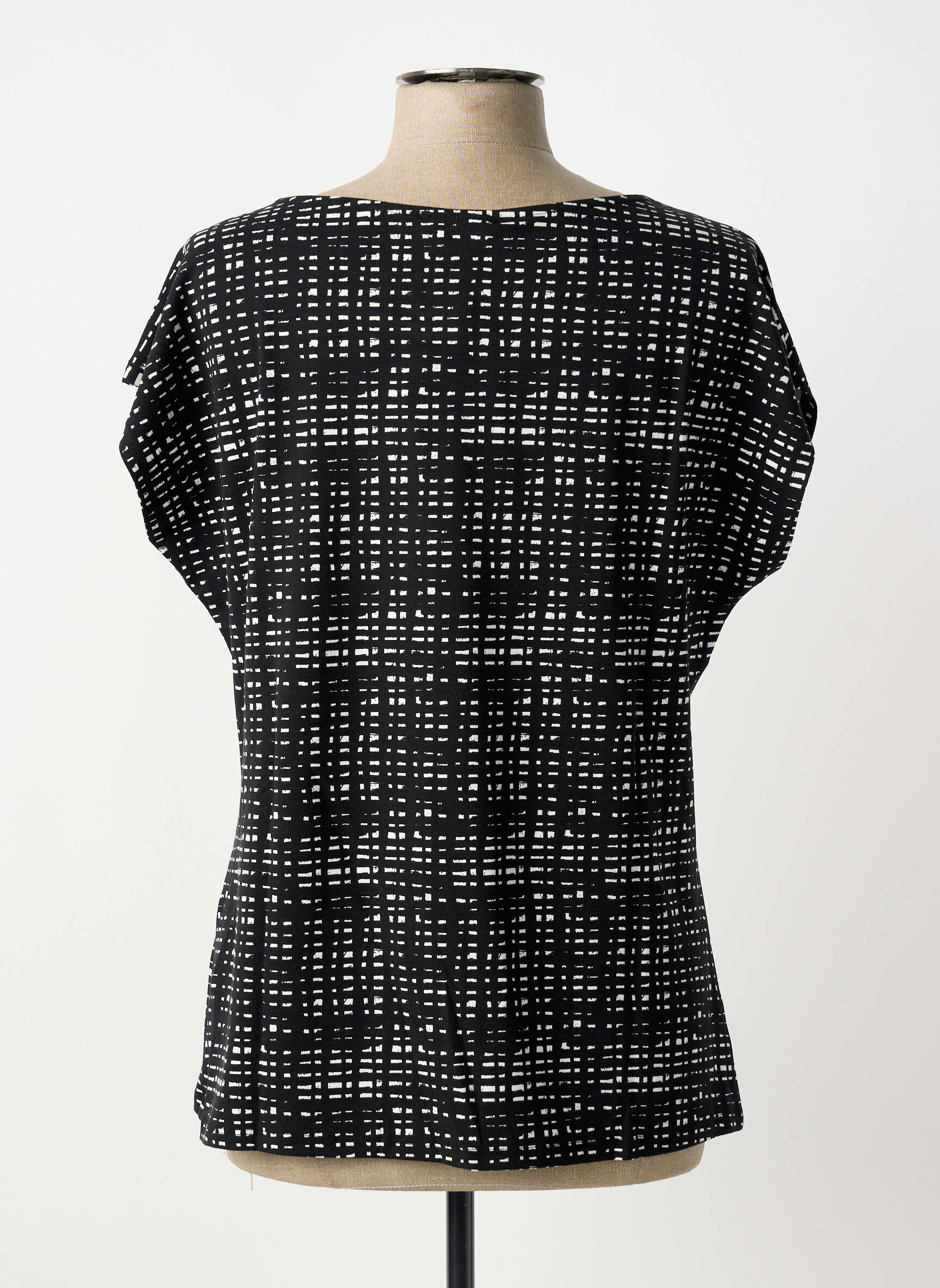 Tricou croială dreaptă mâneci scurte negru SHEEGO femeie
