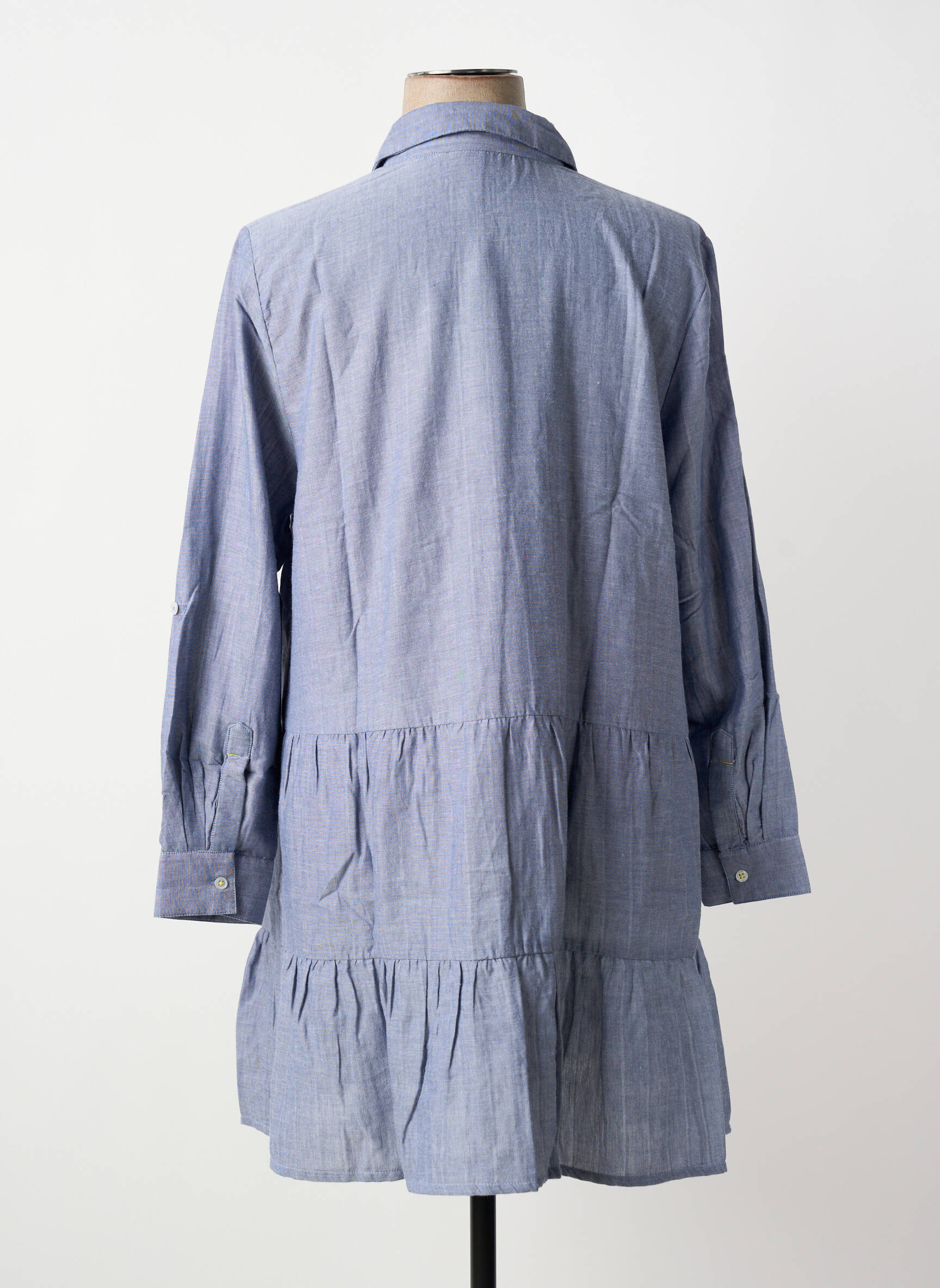 Rochie midi mâneci lungi mâneci lungi albastru SHEEGO femeie