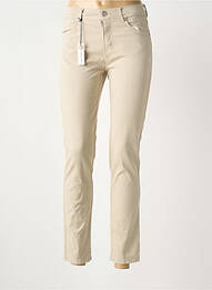 Pantalon 7/8 elasticitate mărime normală bej ANNA MONTANA femme