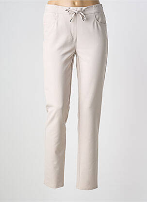 Pantalon slim talie elastică mărime normală bej FRANK WALDER femeie