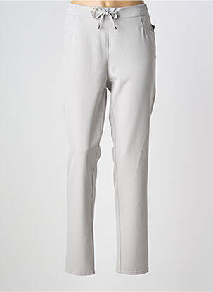 Pantalon slim talie elastică mărime normală gri FRANK WALDER femeie