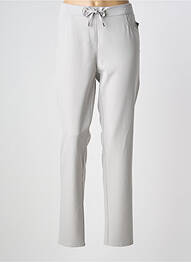 Pantalon slim talie elastică mărime normală gri FRANK WALDER femeie