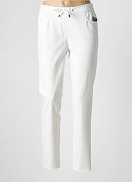 Pantalon slim talie elastică mărime normală alb FRANK WALDER femme