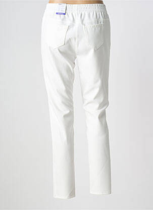 Pantalon slim talie elastică mărime normală alb FRANK WALDER femeie