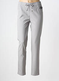 Pantalon slim talie elastică mărime normală gri FRANK WALDER femeie