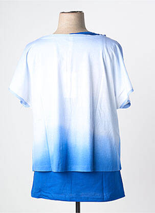 Tricou elasticitate mâneci scurte albastru SHEEGO femeie