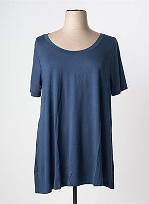 Tricou guler rotund mâneci scurte albastru SHEEGO femeie