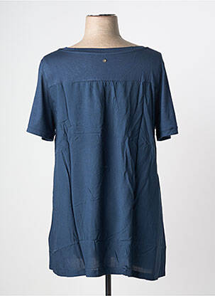 Tricou guler rotund mâneci scurte albastru SHEEGO femeie