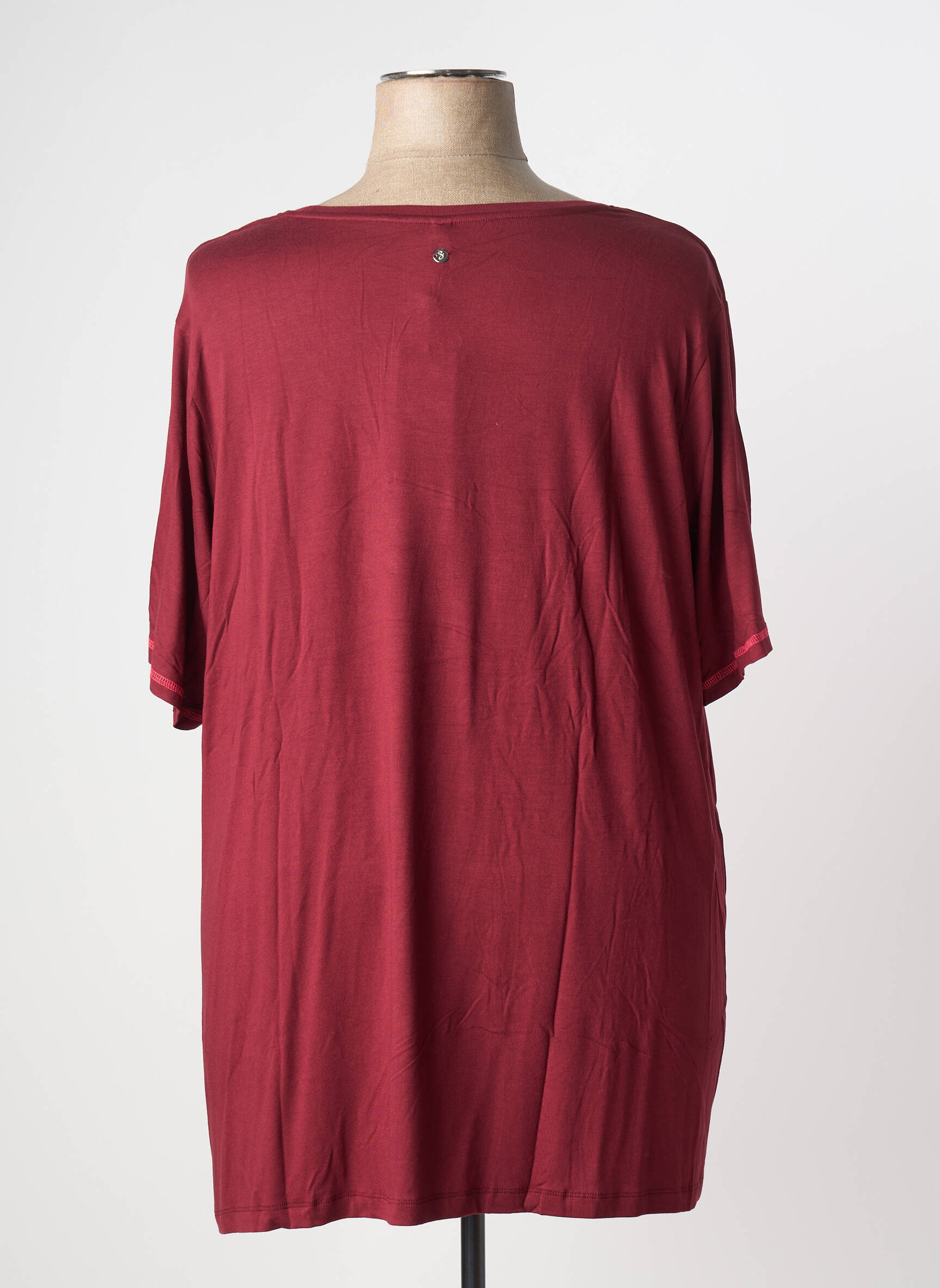 Tricou croială dreaptă mâneci scurte roșu SHEEGO femeie