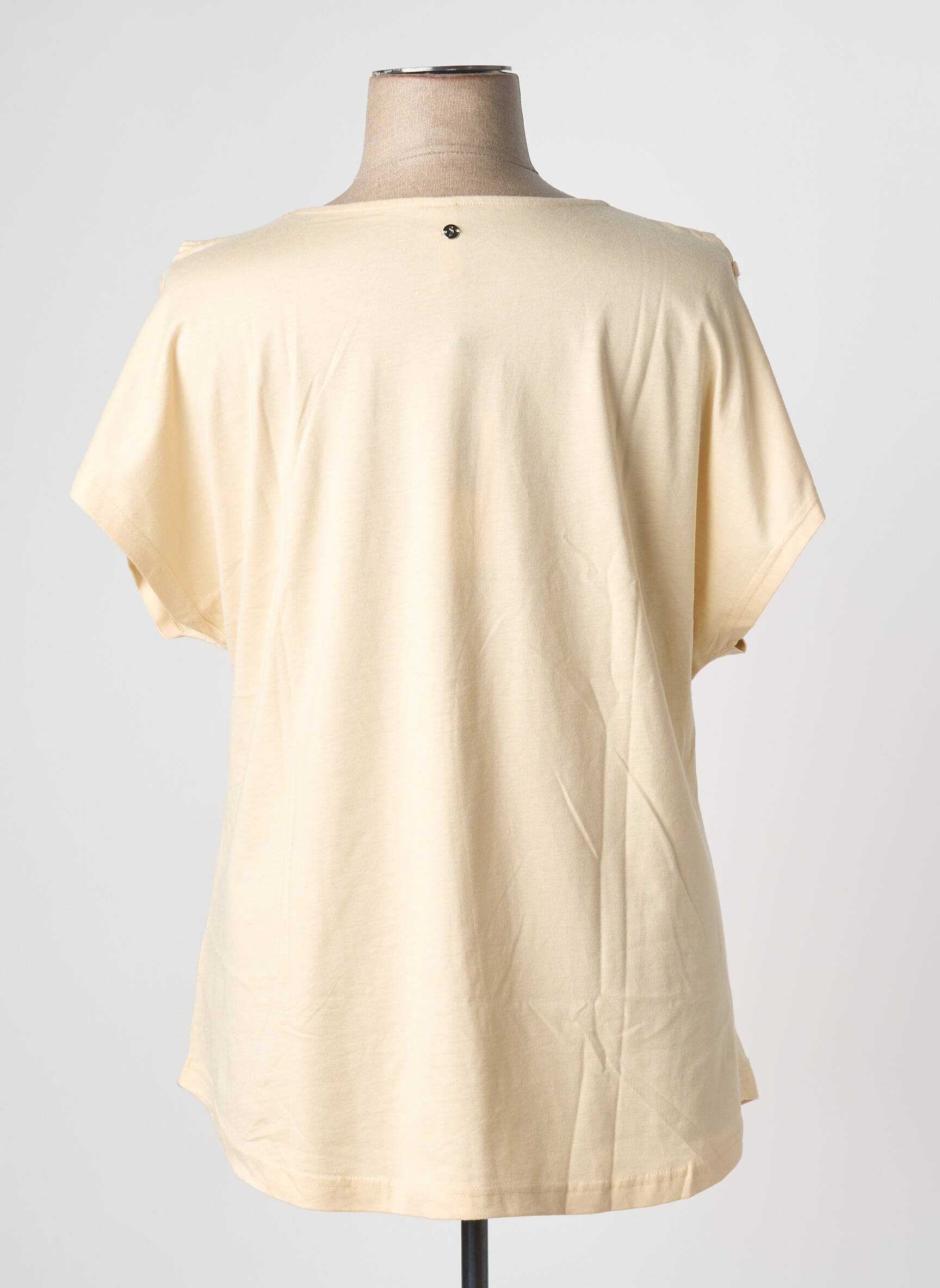 Tricou elasticitate mâneci scurte bej SHEEGO femeie