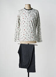 Pijama guler rotund gri MASSANA homme