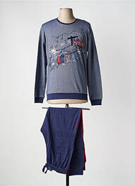 Pijama guler rotund albastru MASSANA homme