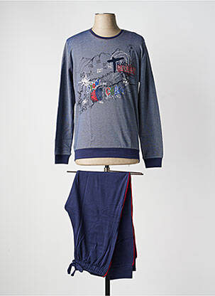 Pijama țesătură jerseu albastru MASSANA homme