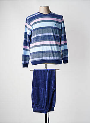 Pijama mâneci lungi albastru MASSANA homme