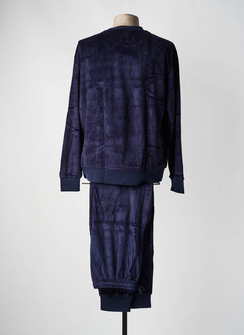 Pijama mâneci lungi albastru MASSANA homme