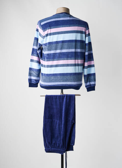 Pijama mâneci lungi albastru MASSANA homme