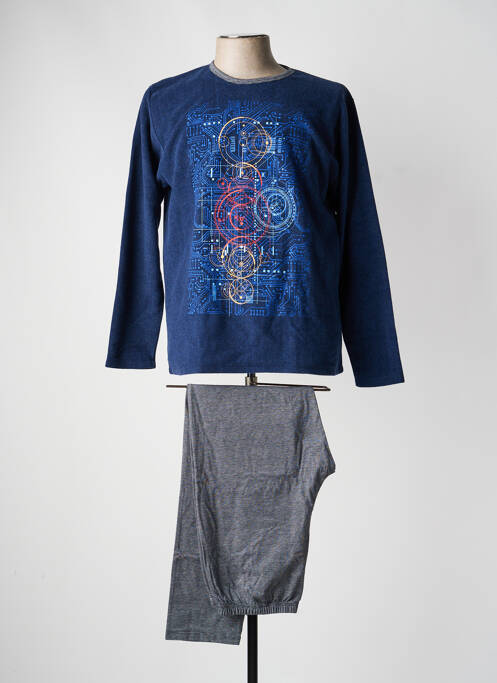 Pijama croială dreaptă albastru MASSANA homme