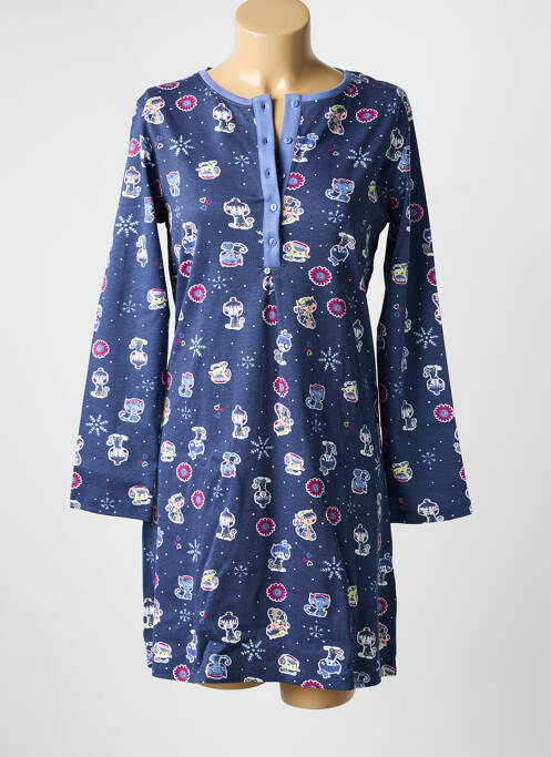 Cămașă de noapte mâneci lungi albastru MASSANA femme