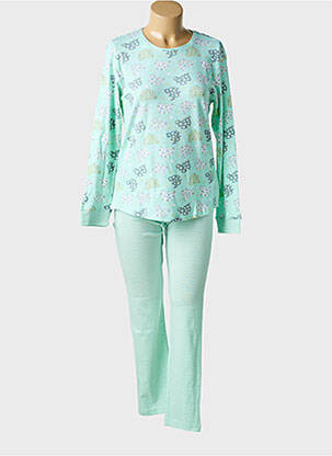 Pijama țesătură jerseu verde MASSANA femeie