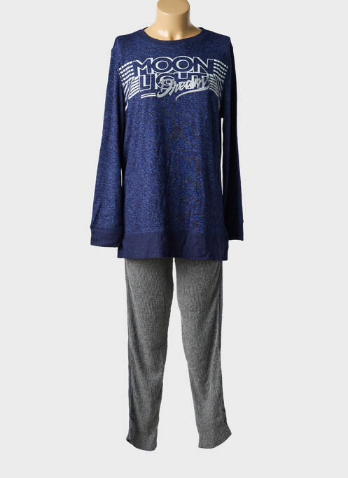 Pijama țesătură jerseu albastru MASSANA femme