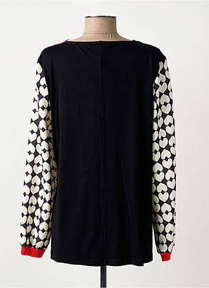 Top țesătură jersey mâneci lungi negru AN II VITO femeie