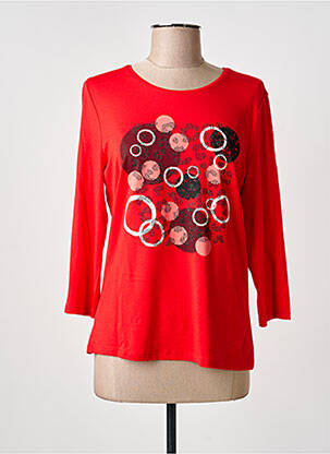 Tricou mâneci 3/4 mâneci 3/4 roșu BARBARA LEBEK femeie