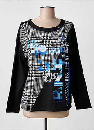 Tricou serigrafie mâneci lungi negru BARBARA LEBEK femme