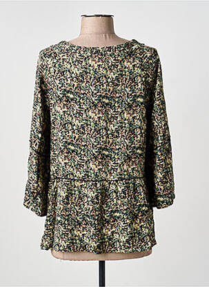 Bluză țesătură poplin mâneci 3/4 verde MERI & ESCA femeie