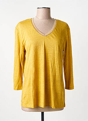 Tricou mâneci 3/4 mâneci 3/4 galben ANANKE femeie
