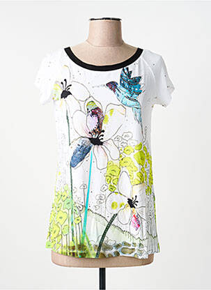 Tricou elasticitate mâneci scurte alb DOLCEZZA femeie