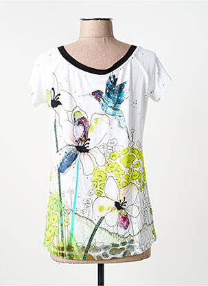 Tricou elasticitate mâneci scurte alb DOLCEZZA femeie