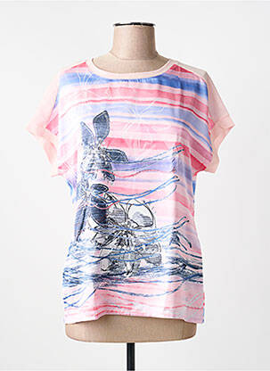 Tricou croială cambrată mâneci scurte roz THOMAS RABE femeie