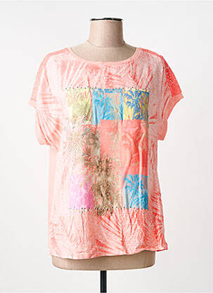 Tricou imprimeu fantezie mâneci scurte roz THOMAS RABE femeie